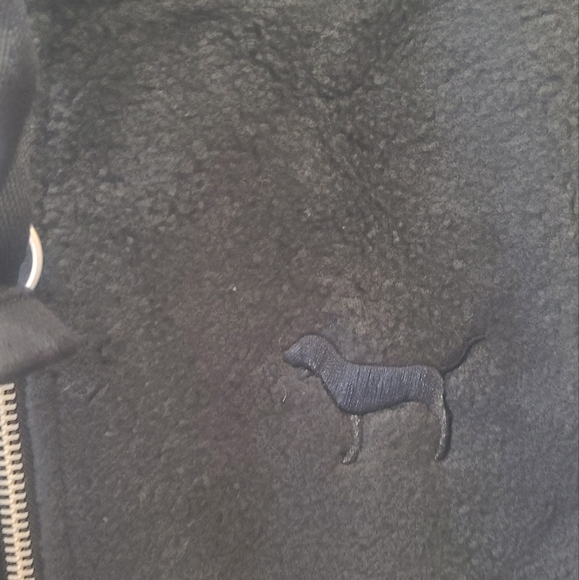 Victoria's Secret PINK Black Cozy Fleece 1/4 Zip Pullover Tunic, Brand New, S - Picture 9 of 9